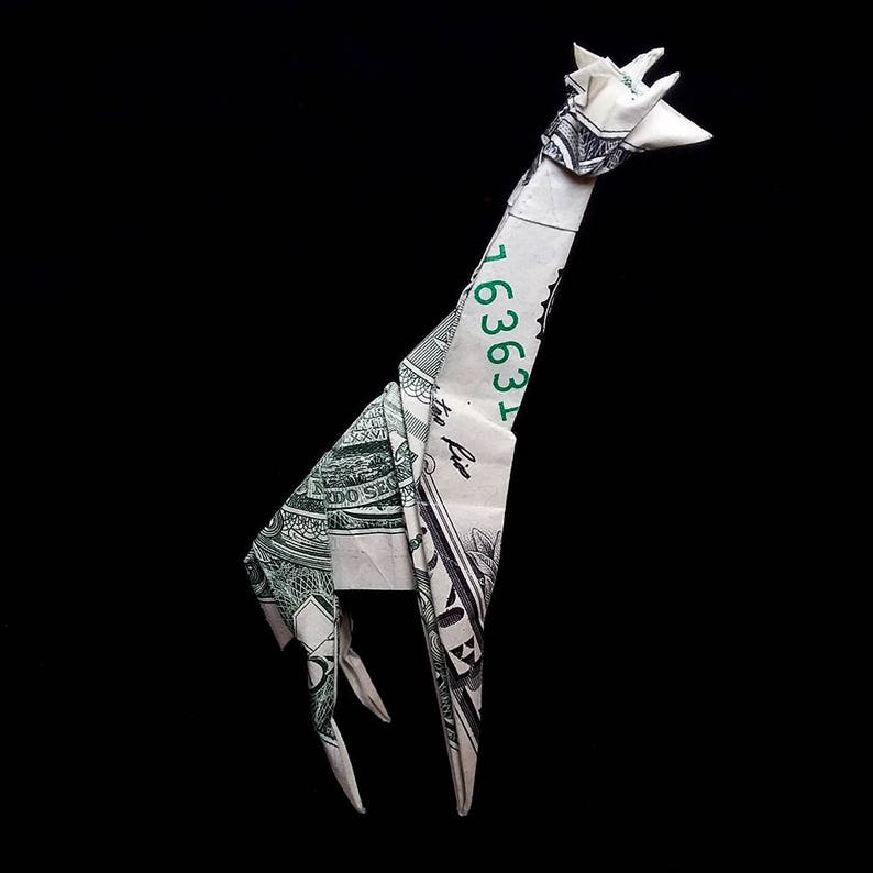 Dollar Origami GIRAFFE Gift Sculpture 3D Money Art Figurine Etsy