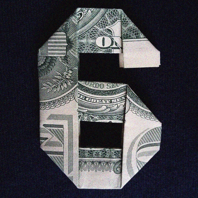 Dollar Origami LETTERS And DIGITS Money Alphabet Folded with Etsy