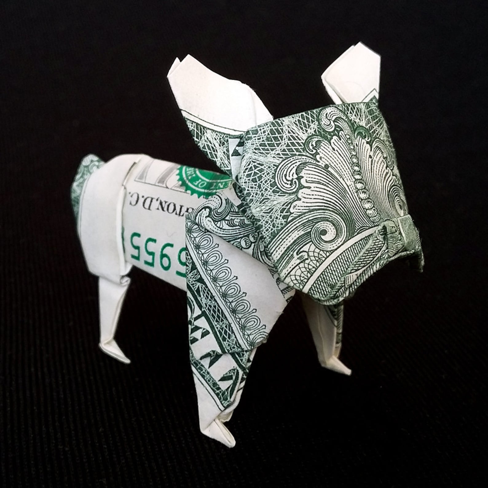 Dollar Bill Origami French BULLDOG Statue 3D Puppy Sculpture Etsy