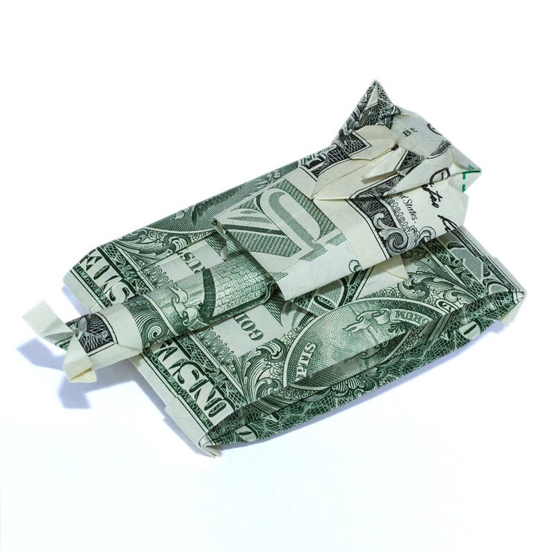 Military Tank Money Origami Dollar Bill Art Gift For Army Etsy Make 