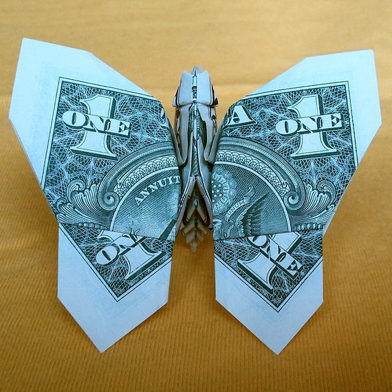 Geld Origami Schmetterling 3d Gefaltet Skulptur Kunst Geschenk Insekten Figur Mit Knackig Echtes 1 Dollar Bill Mini Schmetterling Dekor Kleine