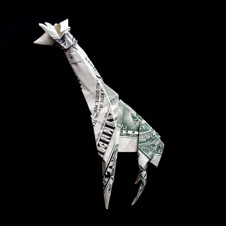 Dollar Origami GIRAFFE Gift Sculpture 3D Money Art Figurine Etsy