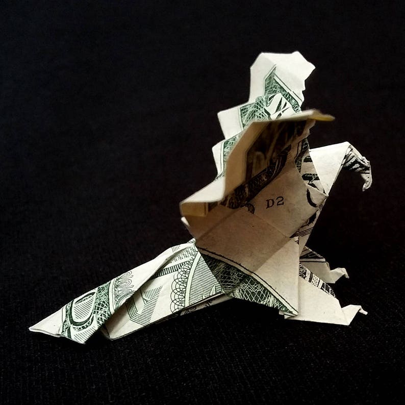 Real One Dollar Bill Origami Bald EAGLE Charm 3D Bird Etsy