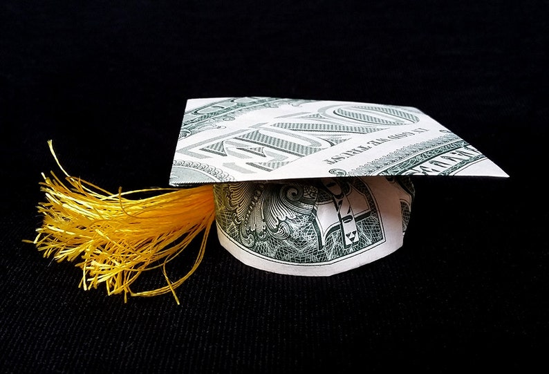 Origami Graduation Hat Dollar Bill