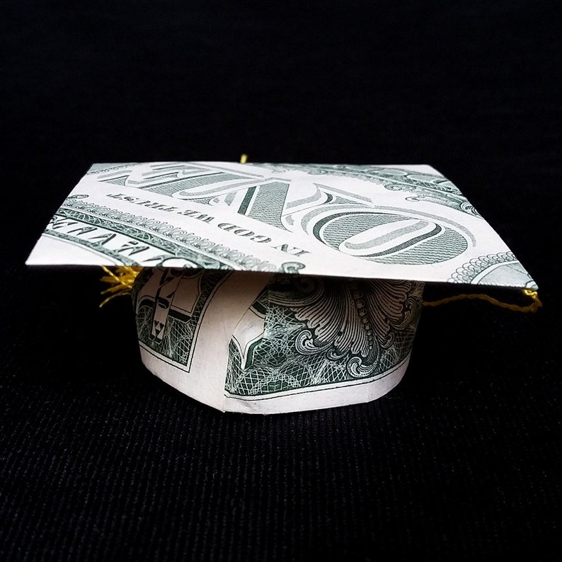 Money Origami GRADUATION CAP Charm Handmade Small Hat Etsy