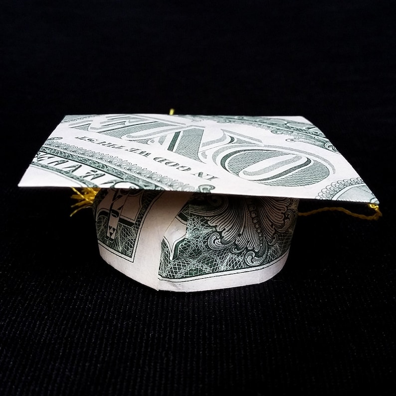 Money Origami GRADUATION CAP Charm Handmade Small Hat Etsy