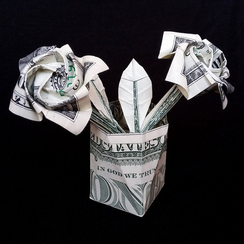 Geld Origami ROSE Kunstmatige Bloem Romantische Gift Real One Etsy