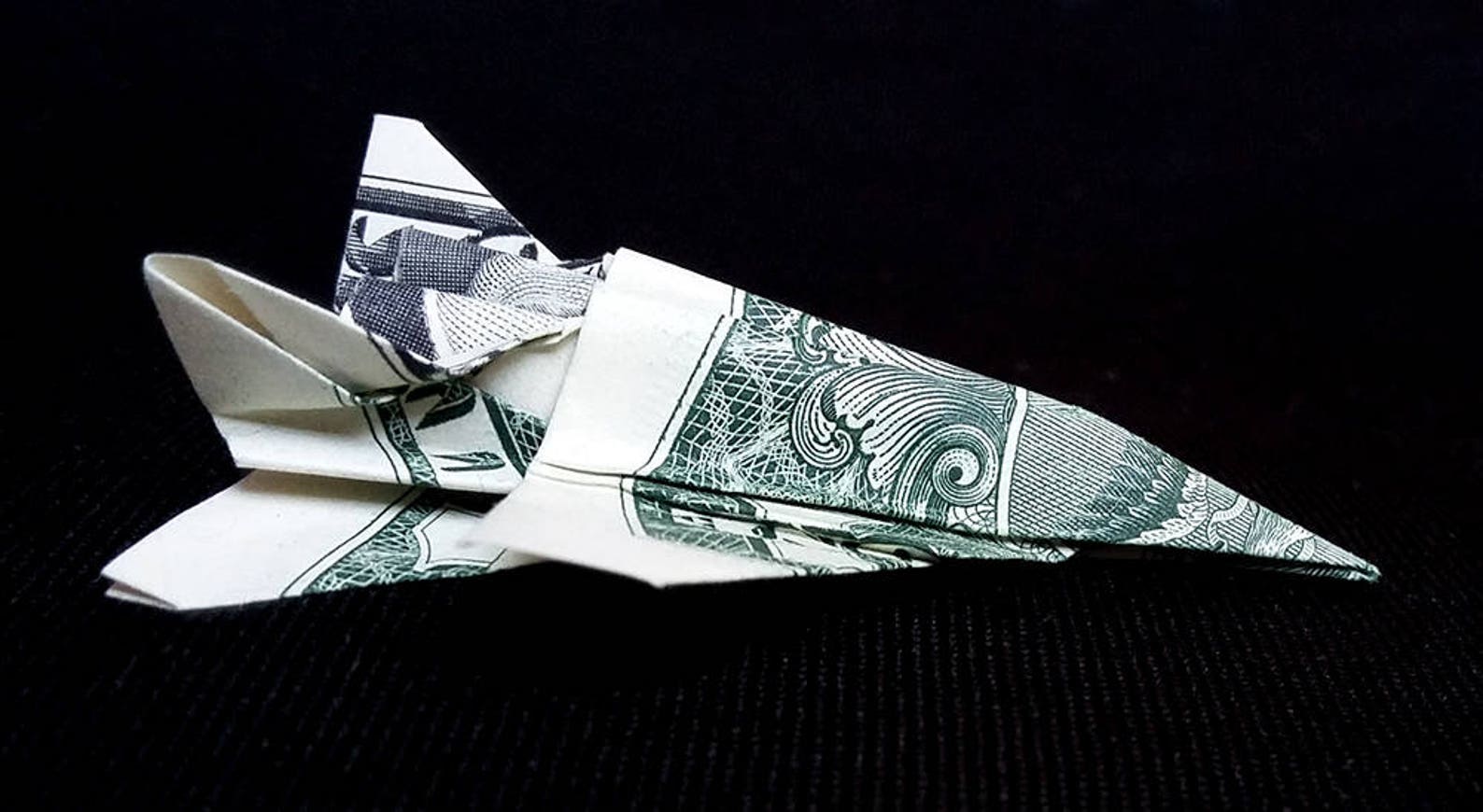 Money Origami F/A18 Jet Fighter Real One Dollar Bill Etsy