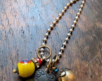 Rustic Token of Love charm necklace