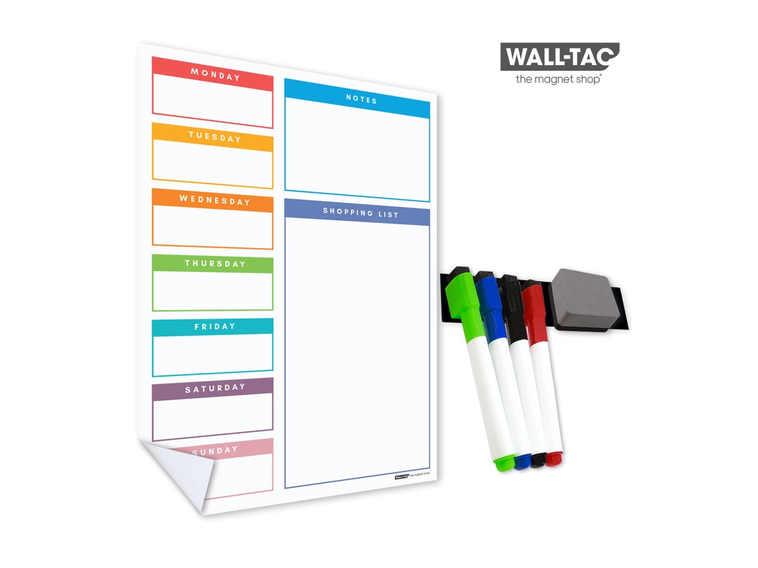 WallTAC Wall Meal Planner Organizador semanal y planificador familiar