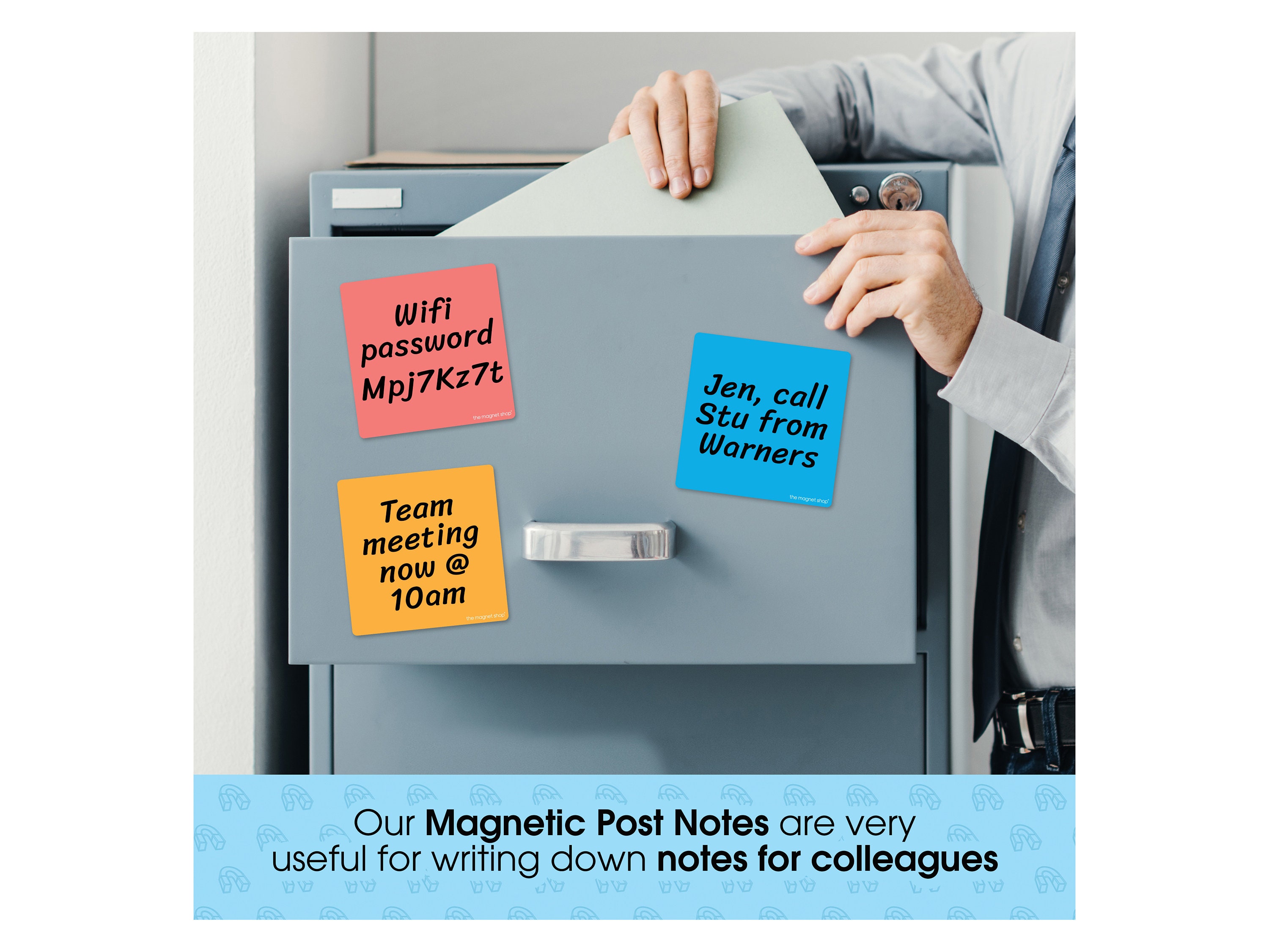 Magnetic Dry Wipe Sticky Post Notes With Marker Pen (Various