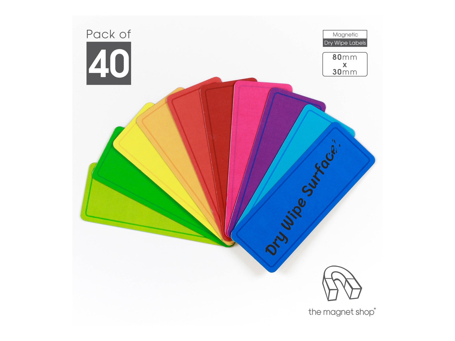 Dry Wipe Labels Multicoloured Flexible Dry Erase Etsy