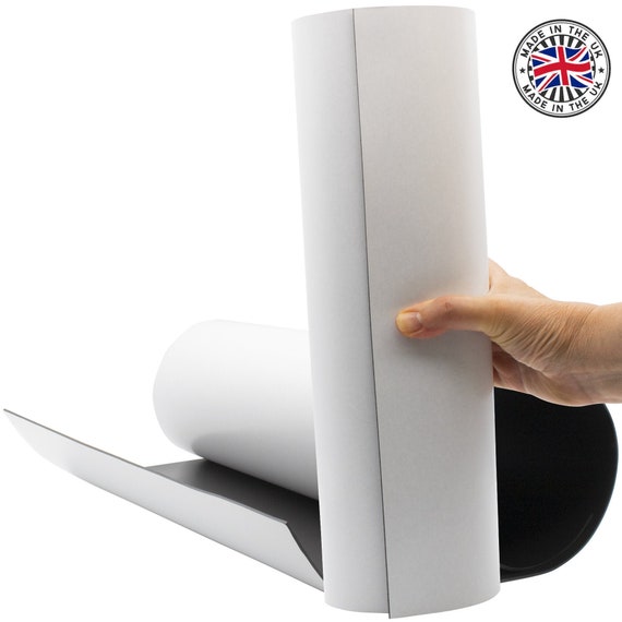 Magnetic paper holder, white, self-adhesive