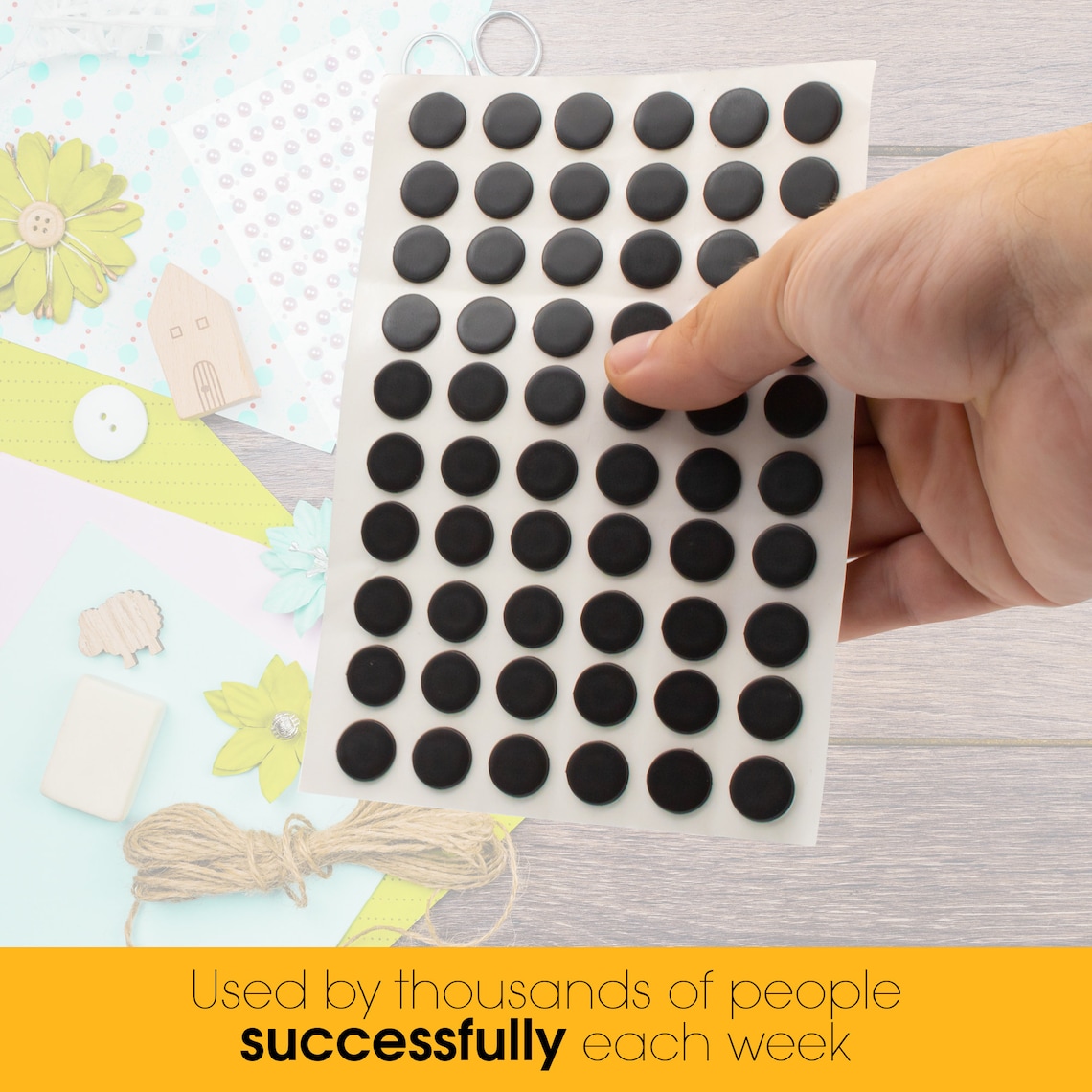 SelfAdhesive Dots 12.5mm x 1.5mm For Crafts by The Etsy