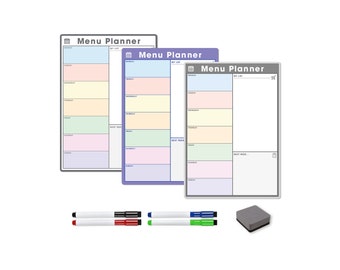 Magnetic Weekly Meal Planner/Memo Board for Home and Office by The Magnet Shop® – Whiteboard, Shopping List and Meal Planner