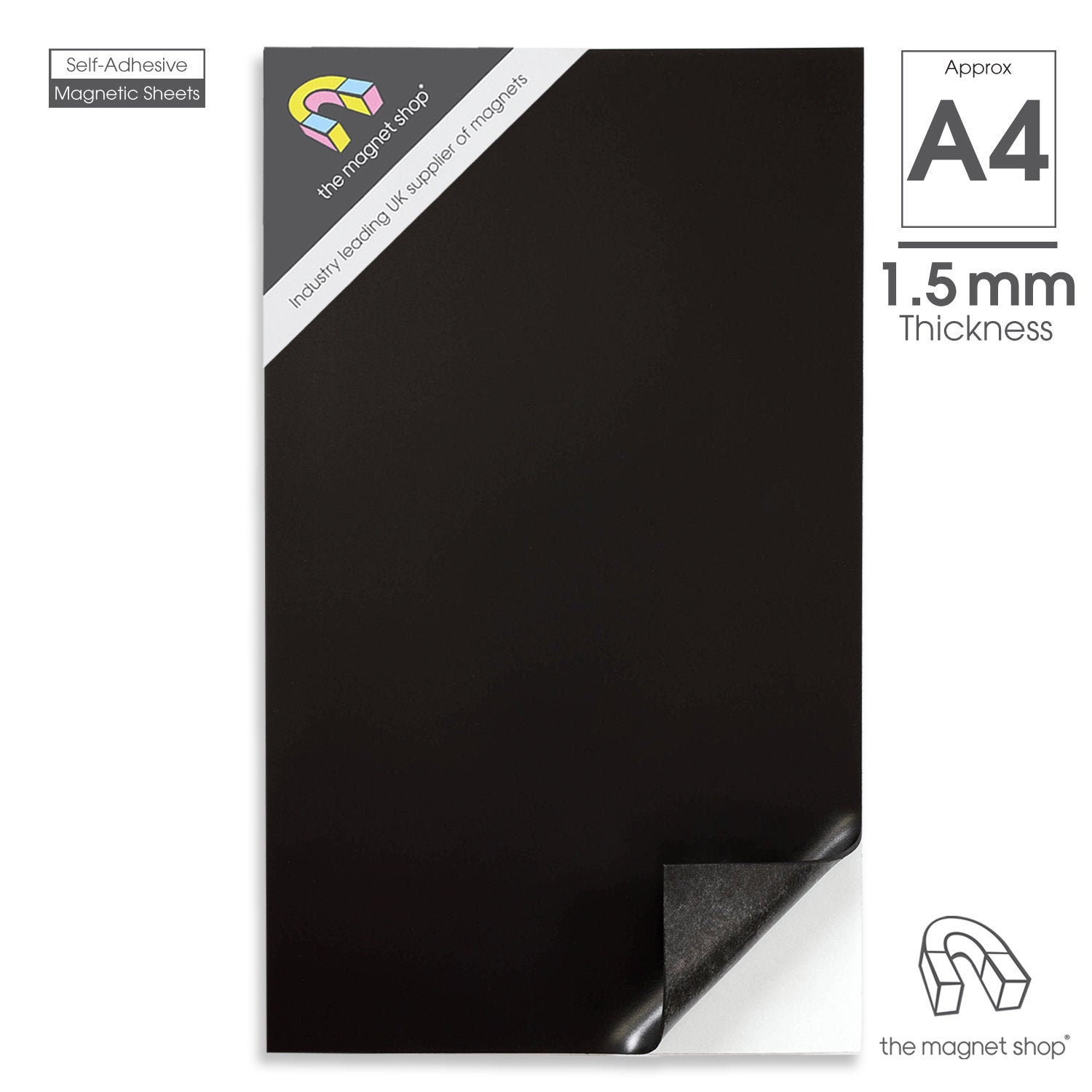 Self adhesive Magnetic Sheet approx. A4 305mm X 182.5mm X 1.5mm by