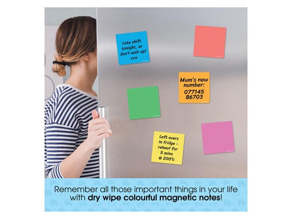 Dry Erase Magnetic Stickers for Whiteboards - Sticky Labels and Stickers - Magnetic Name Tags - 30 Pcs