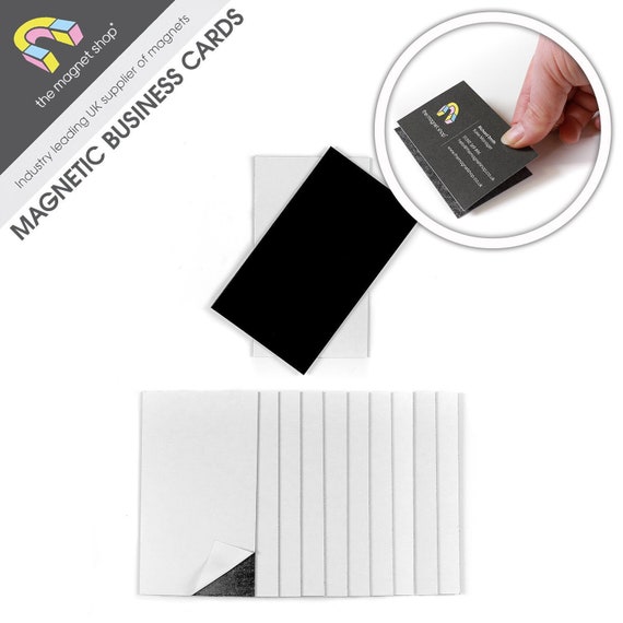 Self-adhesive Magnets for Business Cards 89mm X 51mm by the Magnet Shop® 