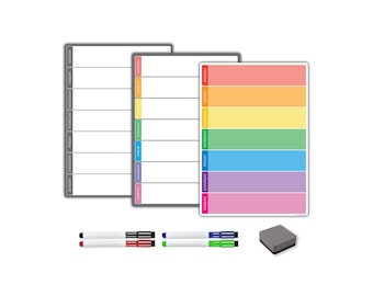 Magnetic Weekly Planner and Organiser by The Magnet Shop – Whiteboard for Task Planning at Home or Office - with 4 Magnetic Pens & Eraser