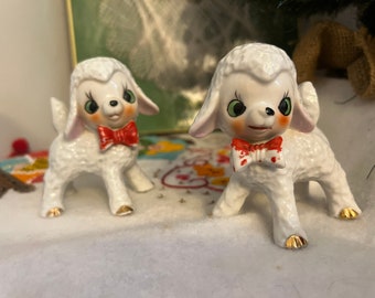 Ceramic Lambs 1960s Japan