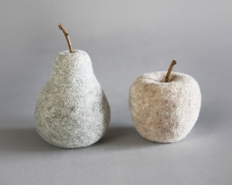 Needle felting tutorial / Pear / Pear and apple image 8