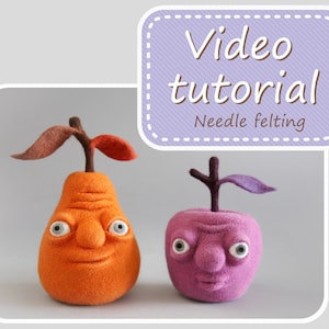 Needle felting tutorial / Pear / Pear and apple
