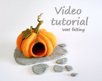 Tutorial on how to create a felted pumpkin