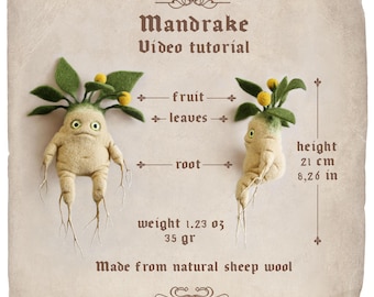 Needle felting tutorial — Mandrake