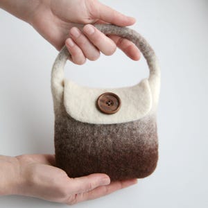 Felted bag, Felted bags, Bags for women, Felt bag, Natural sheep wool, Eco friendly, Felt handbag, Handmade