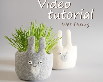 Felted Bunny Basket Video Tutorial: Wet Felting Pattern