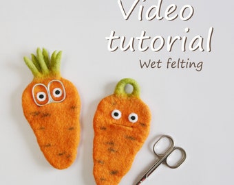 Tutorial on how to create a felted carrot