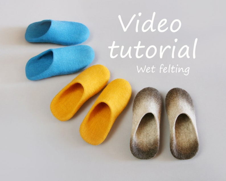 Video tutorial on how to create the felted slippers image 1