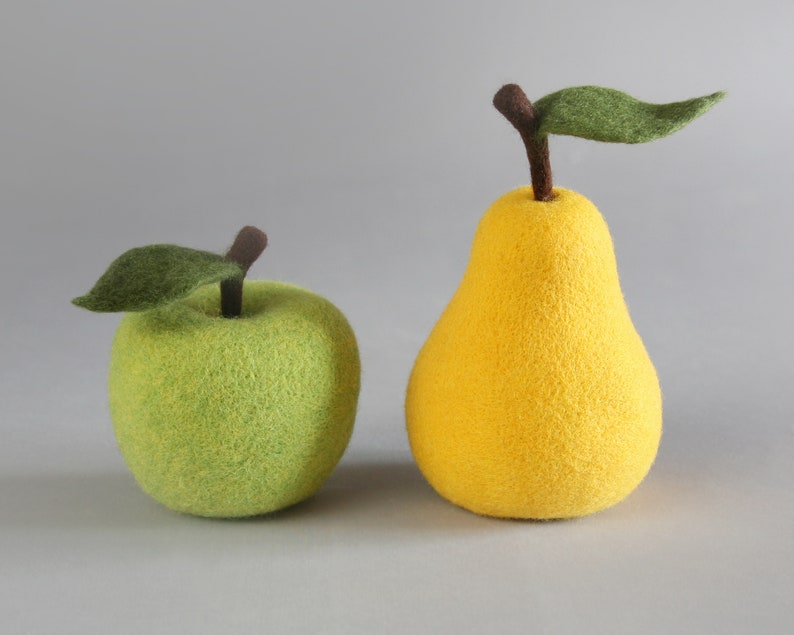 Needle felting tutorial / Pear / Pear and apple image 7