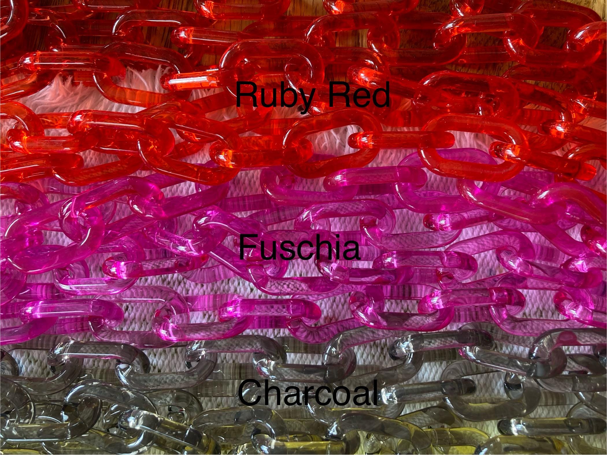 Translucent Linking Rings Transparent Acrylic Linking Rings Chunky Cable Chain ~ 15