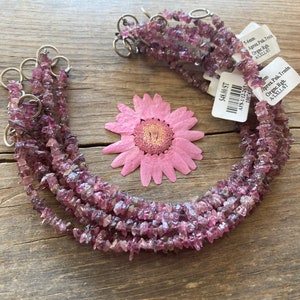 Natural Pink Tourmaline Gemstone Tiny Organic Rough Nugget Chip Beads ~ Single (One) 8" Strand ~ 3mm-4mm ~ CLOSEOUT ~ LOW PRICE