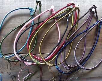 Silk Choker Necklace ~ 17" Length ~ 1 Piece ~ Add a Pendant ~ Assorted Colors ~ Sturdy Plastic Core Ideal For Use W/ Heavy Pendant