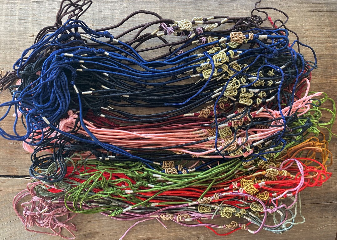 50 Pieces Silk Cord Necklaces Adjustable W/ Slip Knots 1824 Length Add
