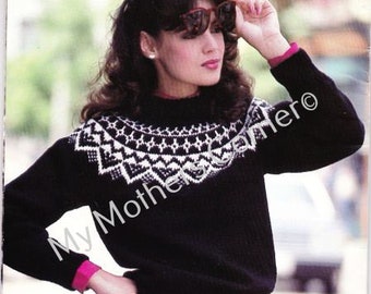 Beehive Sweater #446, Two moods,pdf knitting pattern, cowichan style, vintage, white buffalo,cardigan, jacket, canadian