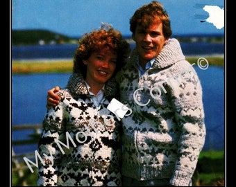 White Buffalo,#6119, pdf pattern, cowichan style, vintage, white buffalo,true north knitting,cardigan, jacket, canadian