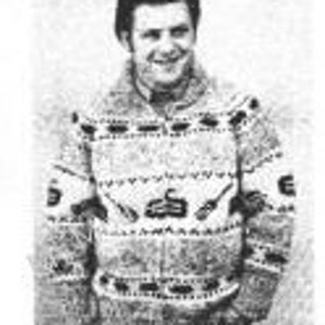 White Buffalo Sweater #43,  Curling, pdf knitting pattern, cowichan style, vintage, white buffalo,cardigan, jacket, canadian