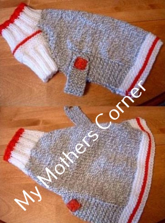 Sock Monkey Dog Sweater Pattern PDF 