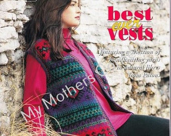Gilet Faraway Places, n° 583, modèle pdf, style cowichan, vintage, buffle blanc, tricot True North, cardigan, veste, canadien
