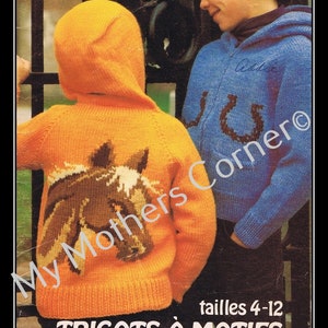 Beehive Sweater #427, Horses Head,pdf knitting pattern, cowichan style, vintage, white buffalo,cardigan, jacket, canadian