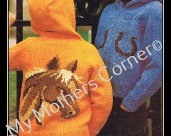 Beehive Sweater #427, Horses Head,pdf knitting pattern, cowichan style, vintage, white buffalo,cardigan, jacket, canadian