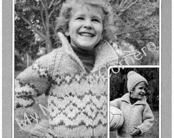 White Buffalo Sweater #504,pdf knitting pattern, cowichan style, vintage, white buffalo,cardigan, jacket, canadian