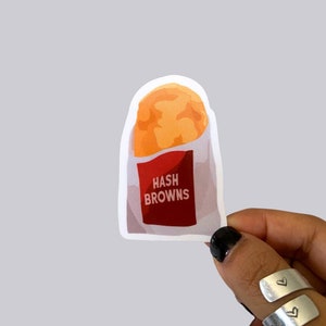 Hash brown Waterproof Sticker | Potato lover Magnet | Fast Food Stickers | Breakfast Stickers Waterproof Vinyl Sticker or Magnet