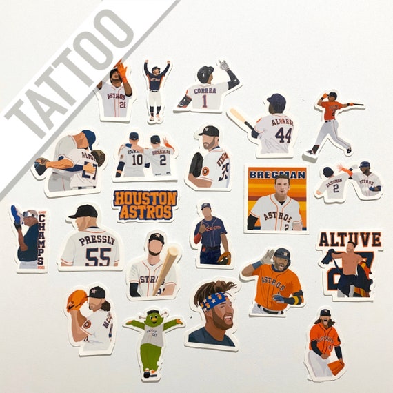 Houston Astros Temporary Tattoo Pack of 21 Designs Etsy