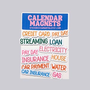 Expenses Calendar Magnets | Bills Organization, Fridge Decor