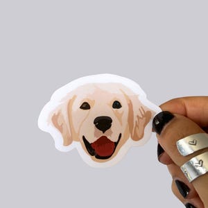 Yellow Labrador Retriever Dog Waterproof Sticker | Yellow Labrador Retriever Dog Waterproof Magnet | Lab Puppy Sticker | Cute Dog Sticker