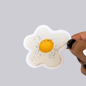 Fried Egg Breakfast Waterproof Sticker | Sunny Side Up egg Magnet | Food Stickers | Breakfast Stickers